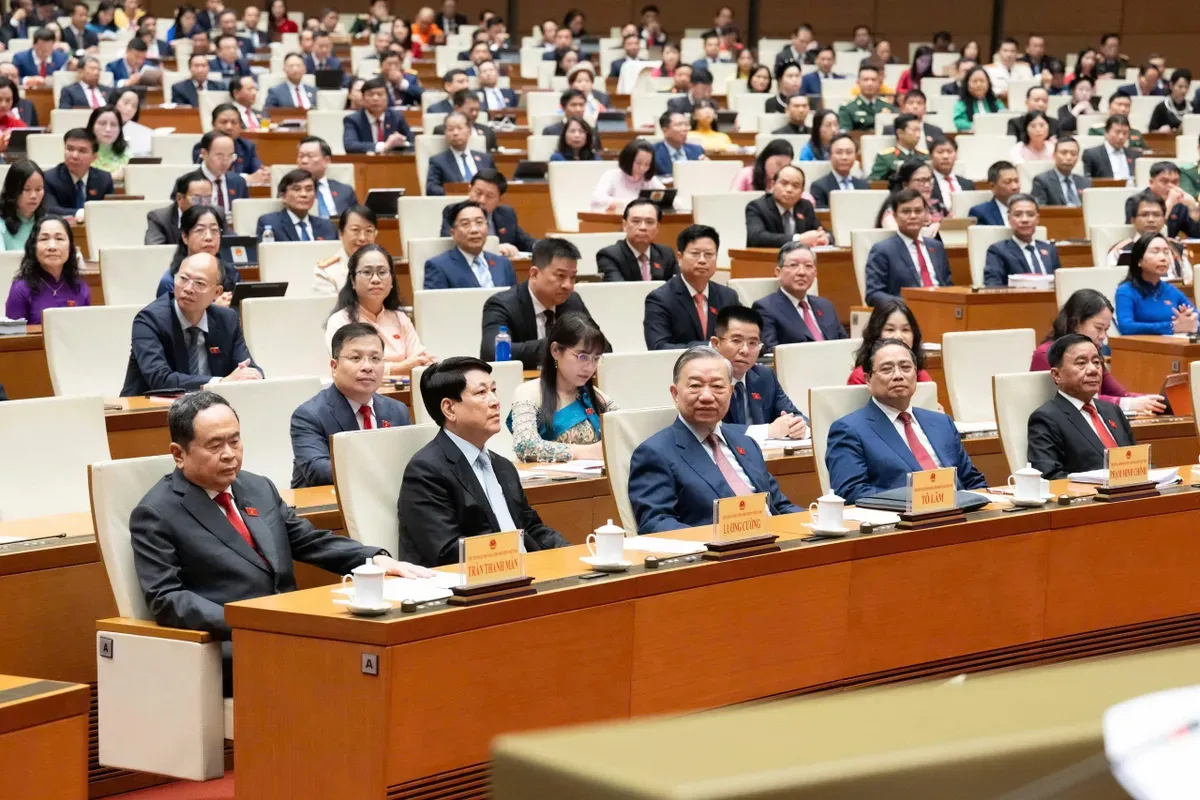 Chủ tịch Quốc hội Trần Thanh Mẫn: Bảo đảm ph&aacute;p luật kh&ocirc;ng chỉ "tốt tr&ecirc;n văn bản" m&agrave; c&ograve;n hiệu quả trong thực tiễn- Ảnh 1.