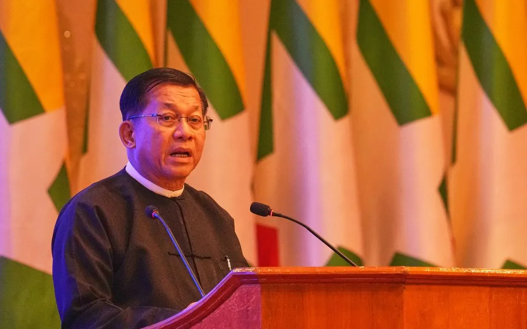 Tổng thống Myanmar Min Aung Hlaing (Ảnh: AP)
