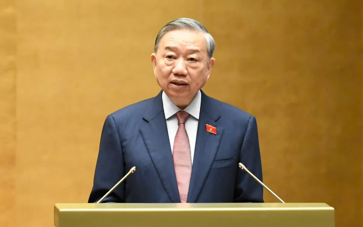 Tổng Bí thư Tô Lâm phát biểu tại phiên khai mạc Kỳ họp thứ Nhất, Quốc hội khóa XVI. (Ảnh: Như Ý)