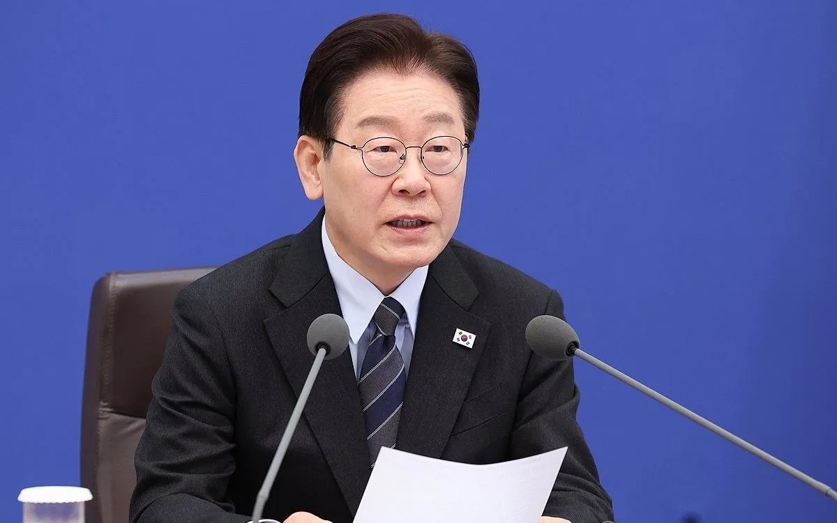 Tổng thống Hàn Quốc Lee Jae Myung phát biểu trong cuộc họp nội các tại Phủ Tổng thống ở Seoul, ngày 6/4/2026 (Ảnh: Yonhap)