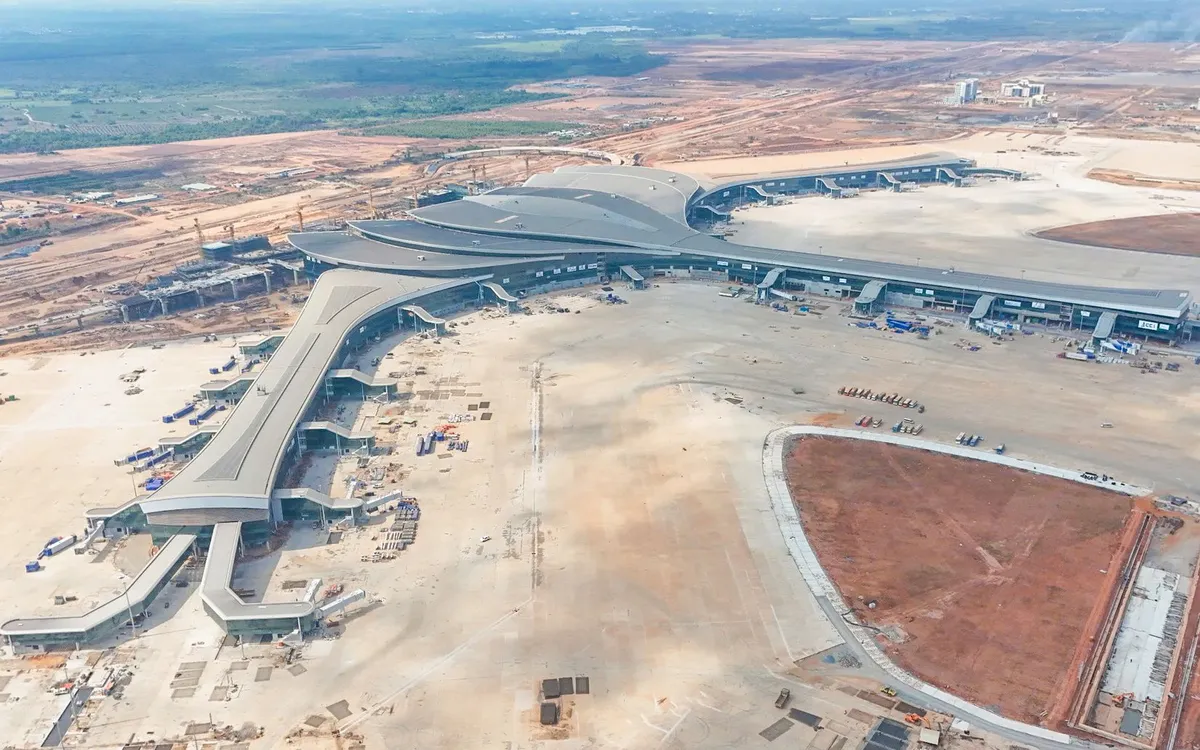 Cảng hàng không quốc tế Long Thành đang được đẩy nhanh tiến độ thi công để đưa vào khai thác (ảnh: Minh Tuệ).