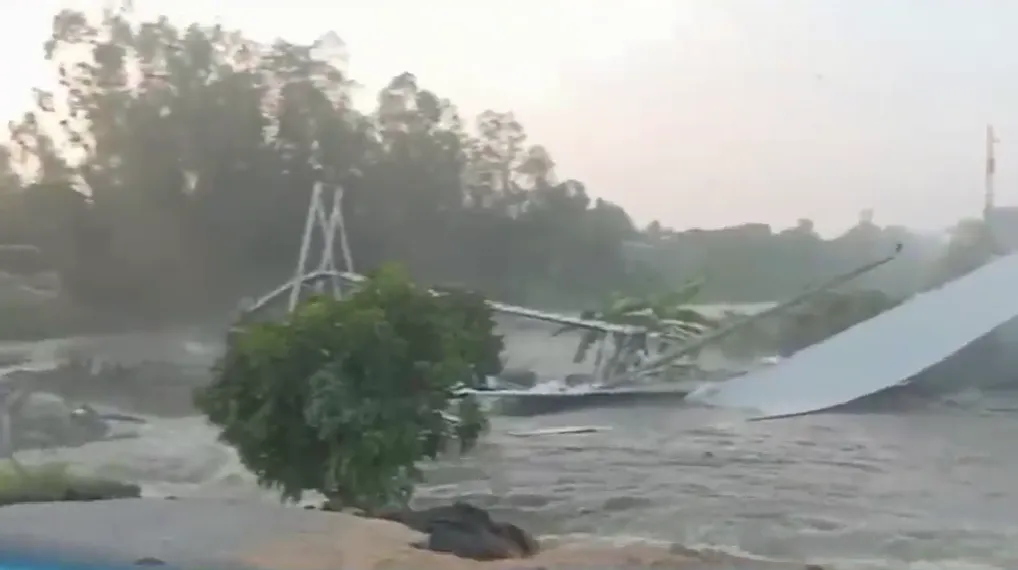 Sạt lở đường l&agrave;m đ&ecirc; bao, cuốn tr&ocirc;i h&agrave;ng trăm tấn c&aacute;- Ảnh 1.