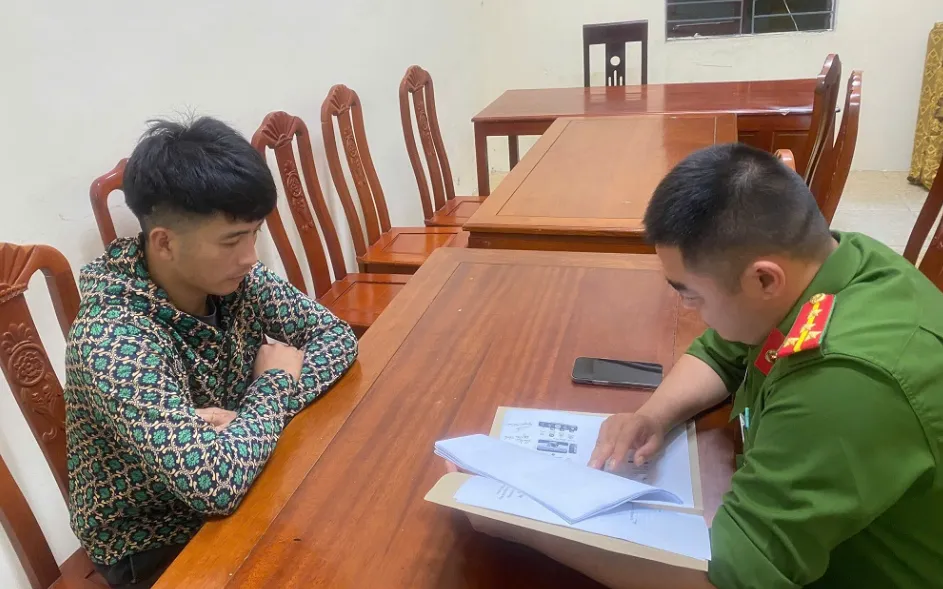 Đối tượng Trần Văn Tài tại Cơ quan Công an