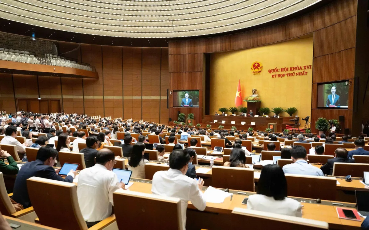 Quang cảnh Kỳ họp thứ Nhất, Quốc hội khóa XVI- Ảnh:  Cổng Thông tin điện tử Quốc hội