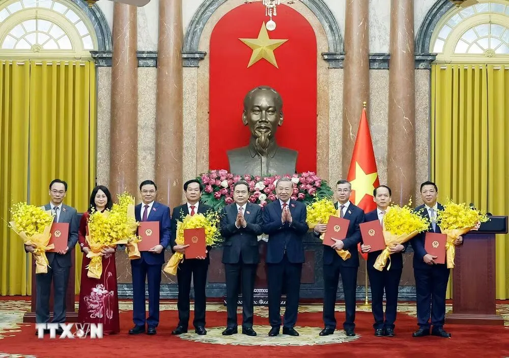 Tổng Bí thư, Chủ tịch nước Tô Lâm trao Quyết định bổ nhiệm các thành viên Chính phủ nhiệm kỳ 2026-2031 - Ảnh 3.
