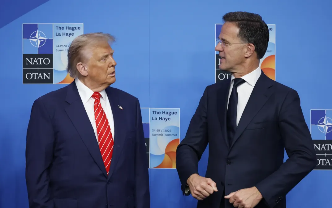 Tổng thống Mỹ Donald Trump và Tổng thư ký NATO Mark Rutte (Ảnh: Getty Images)