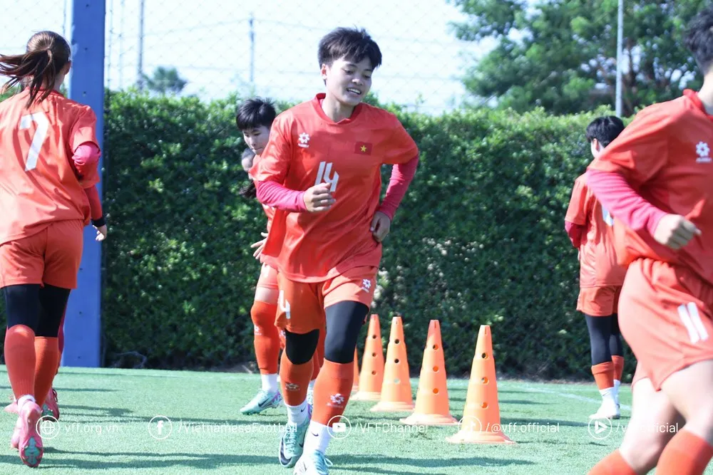 U20 nữ Việt Nam tích cực chuẩn bị cho tứ kết gặp Nhật Bản tại châu Á 2026- Ảnh 1. U20 nữ Việt Nam tích cực chuẩn bị cho tứ kết gặp Nhật Bản tại châu Á 2026- Ảnh 1.