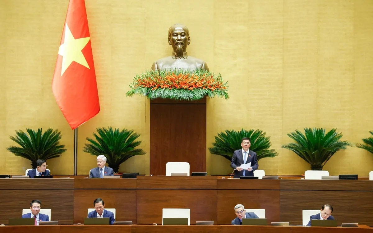 Quốc hội thảo luận về dự thảo Nghị quyết của Quốc hội về cơ chế phối hợp, chính sách đặc thù nâng cao hiệu quả phòng ngừa và giải quyết tranh chấp đầu tư quốc tế - Ảnh: VGP/Nhật Bắc