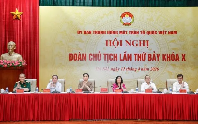 Hội nghị Đoàn Chủ tịch Ủy ban Trung ương Mặt trận Tổ quốc Việt Nam lần thứ 7, khóa X - Ảnh: VGP