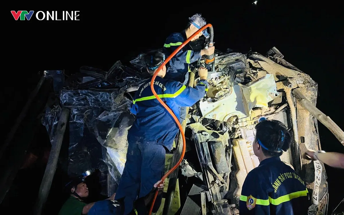 Hiện trường vụ tai nạn.(ảnh: Tuấn Anh)