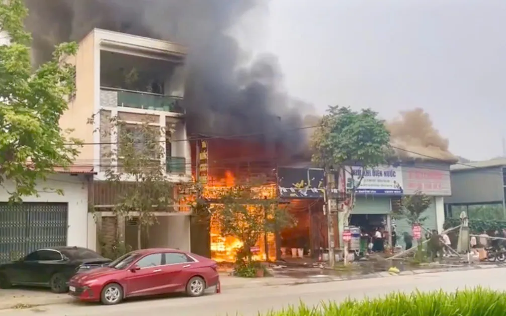 Hiện trường vụ cháy (Ảnh: Công an Lào Cai)