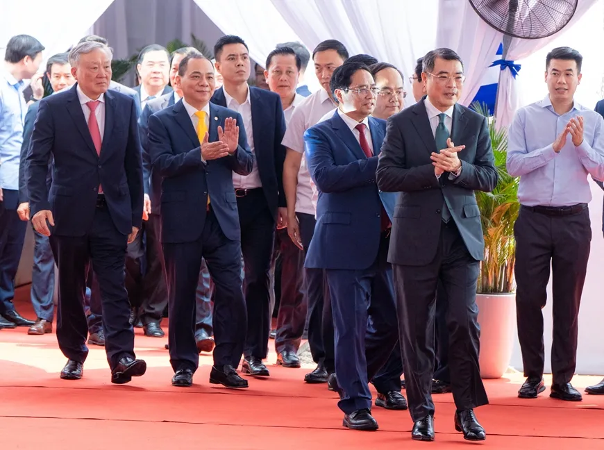 Thủ tướng Lê Minh Hưng dự lễ khởi công dự án đường sắt tốc độ cao Hà Nội - Quảng Ninh- Ảnh 1. Thủ tướng Lê Minh Hưng dự lễ khởi công dự án đường sắt tốc độ cao Hà Nội - Quảng Ninh- Ảnh 1.