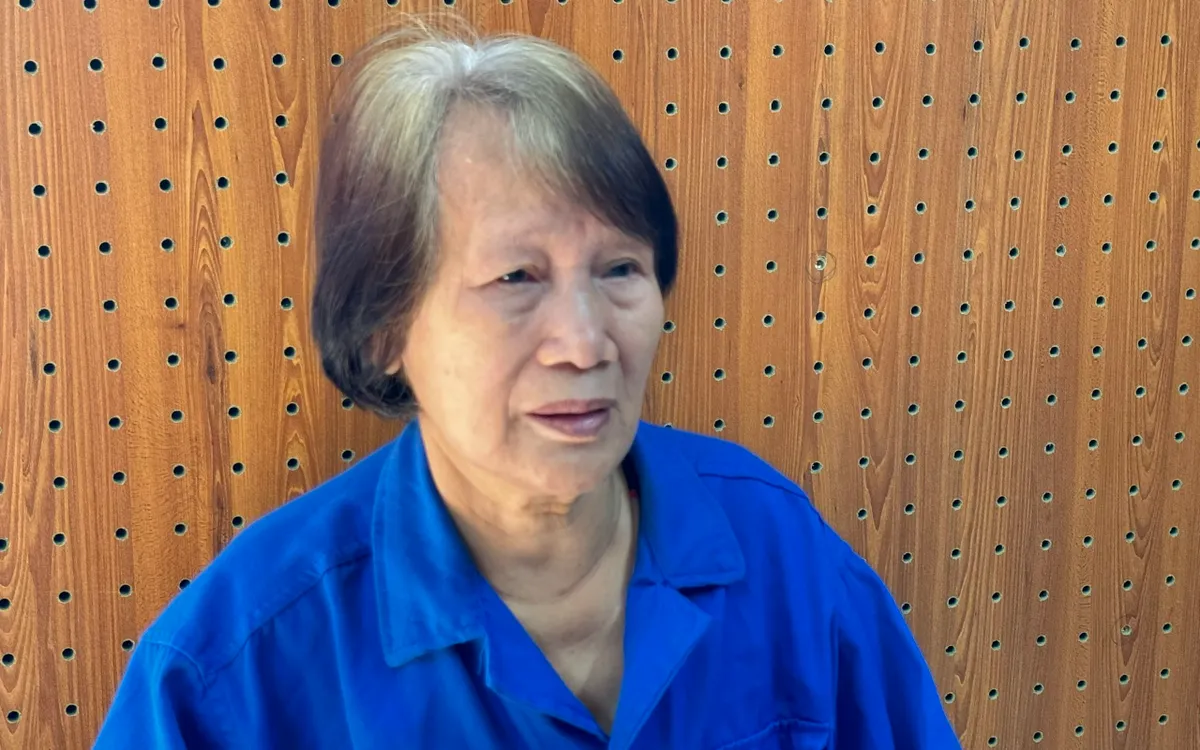 Đối tượng Nguyễn Thị Ngọc tại cơ quan công an.