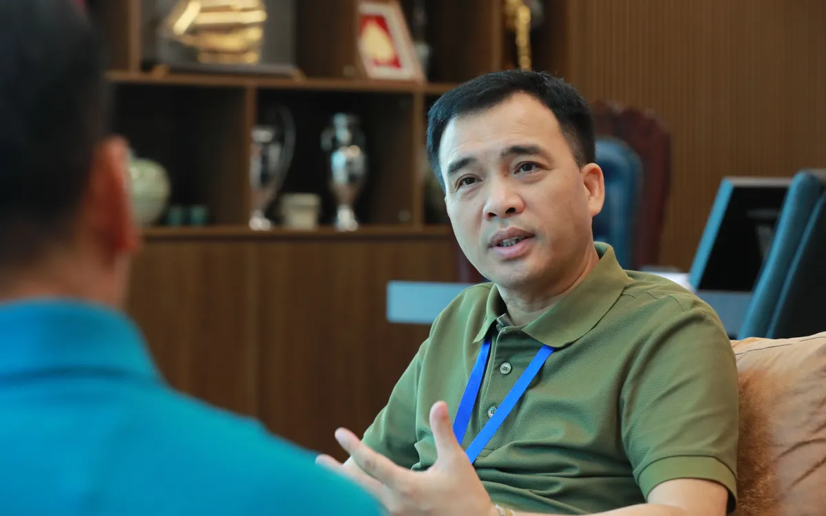 Nhà báo Phan Ngọc Tiến - Giám đốc Trung tâm Truyền hình Thể thao VTV. Ảnh: Đoàn Tuấn