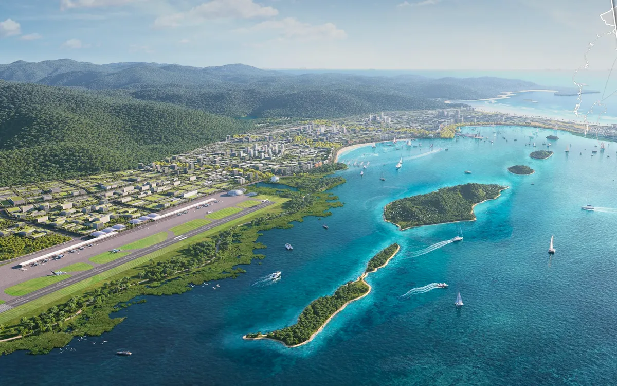 Phối cảnh cảng hàng không Vân Phong - Ảnh: Cổng TTĐT Khánh Hòa