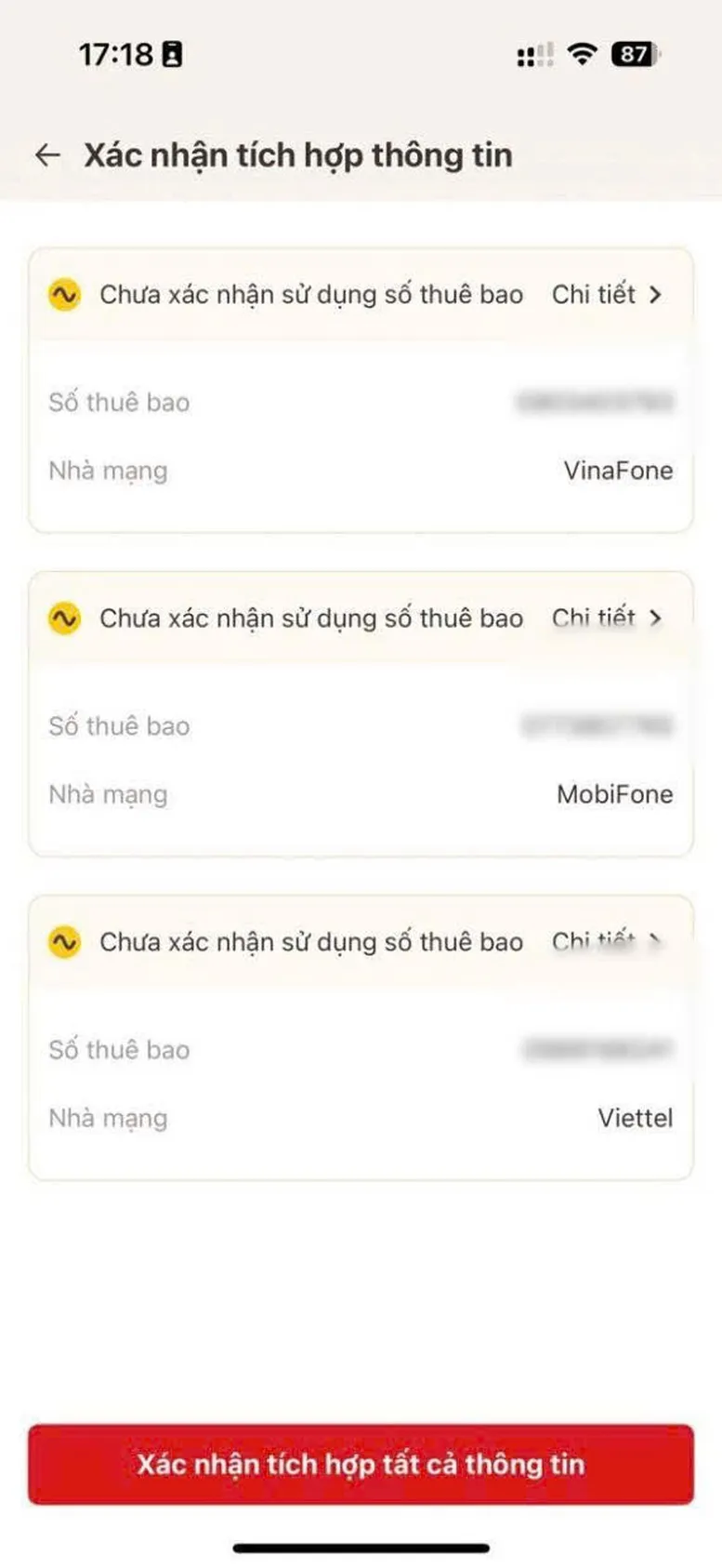 C&aacute;c bước x&aacute;c thực th&ocirc;ng tin SIM ch&iacute;nh chủ tr&ecirc;n ứng dụng VNeID - Ảnh 4.