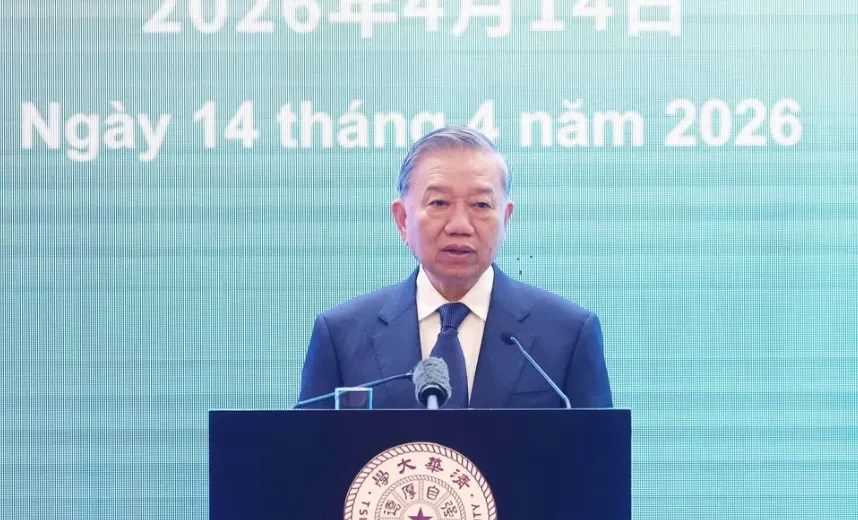 Tổng B&iacute; thư, Chủ tịch nước T&ocirc; L&acirc;m ph&aacute;t biểu ch&iacute;nh s&aacute;ch tại Đại học Thanh Hoa - Ảnh 1.