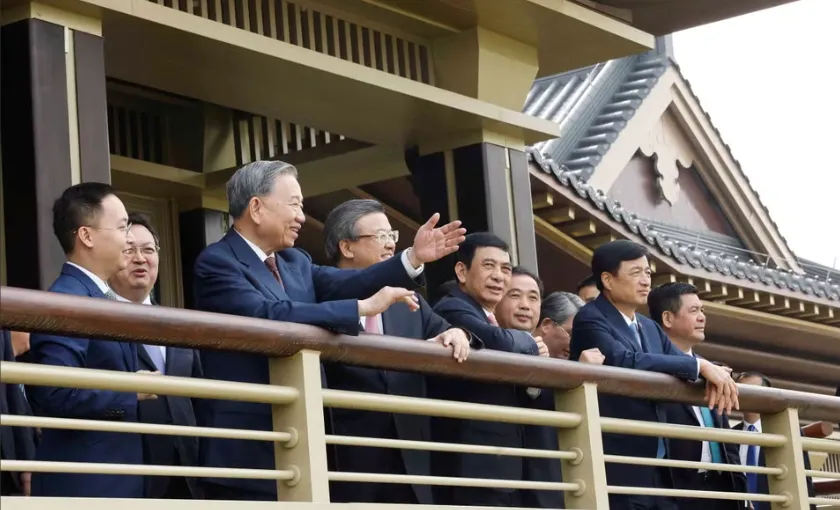 Tổng B&iacute; thư, Chủ tịch nước T&ocirc; L&acirc;m thăm Khu mới H&ugrave;ng An của Trung Quốc - Ảnh 4.