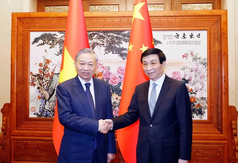 Tổng B&iacute; thư, Chủ tịch nước T&ocirc; L&acirc;m hội kiến Chủ tịch Ch&iacute;nh hiệp to&agrave;n quốc Trung Quốc - Ảnh 1.