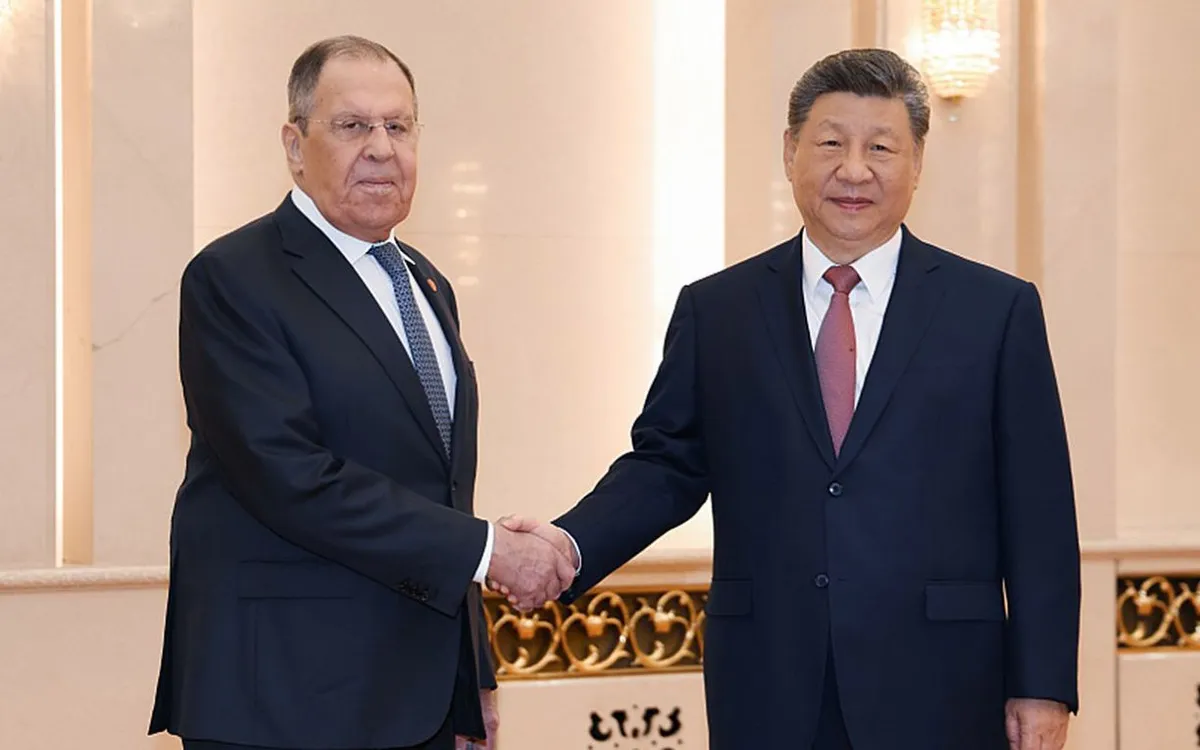 Ngoại trưởng Nga Sergei Lavrov và Chủ tịch Trung Quốc Tập Cận Bình (Ảnh: Bộ Ngoại giao Nga)