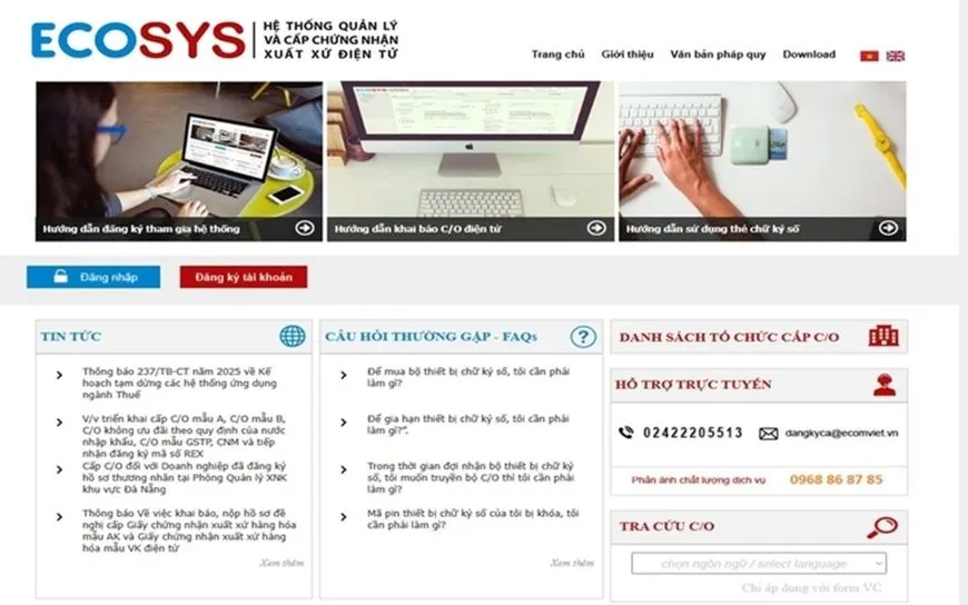 Hiện nay 31/34 địa phương đã tự triển khai cấp giấy chứng nhận C/O