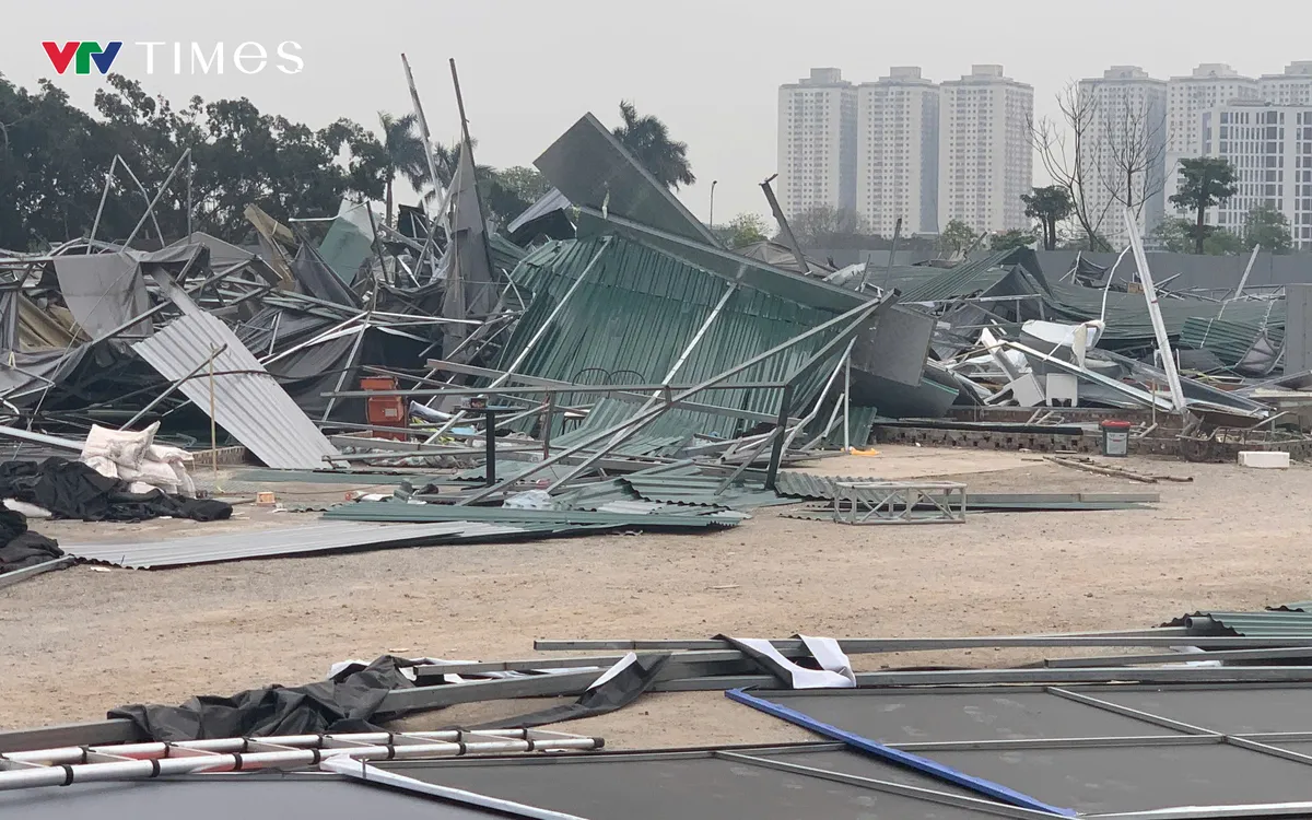 Cụm sân pickleball quy mô lớn tại khu vực Thanh Liệt (Hà Nội) cơ bản được tháo dỡ. Ảnh: Quốc Hưng