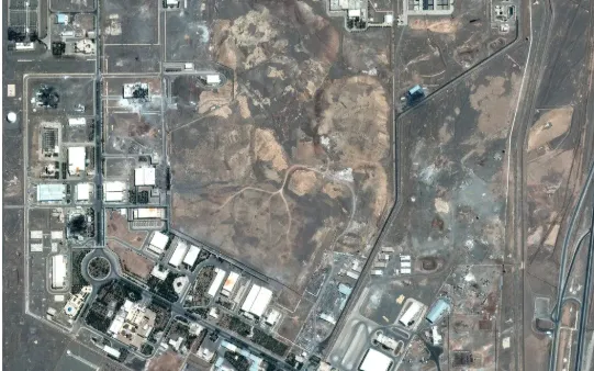 Ảnh vệ tinh chụp cơ sở hạt nhân Natanz ở miền Trung Iran (Ảnh:: Maxar Technologies)