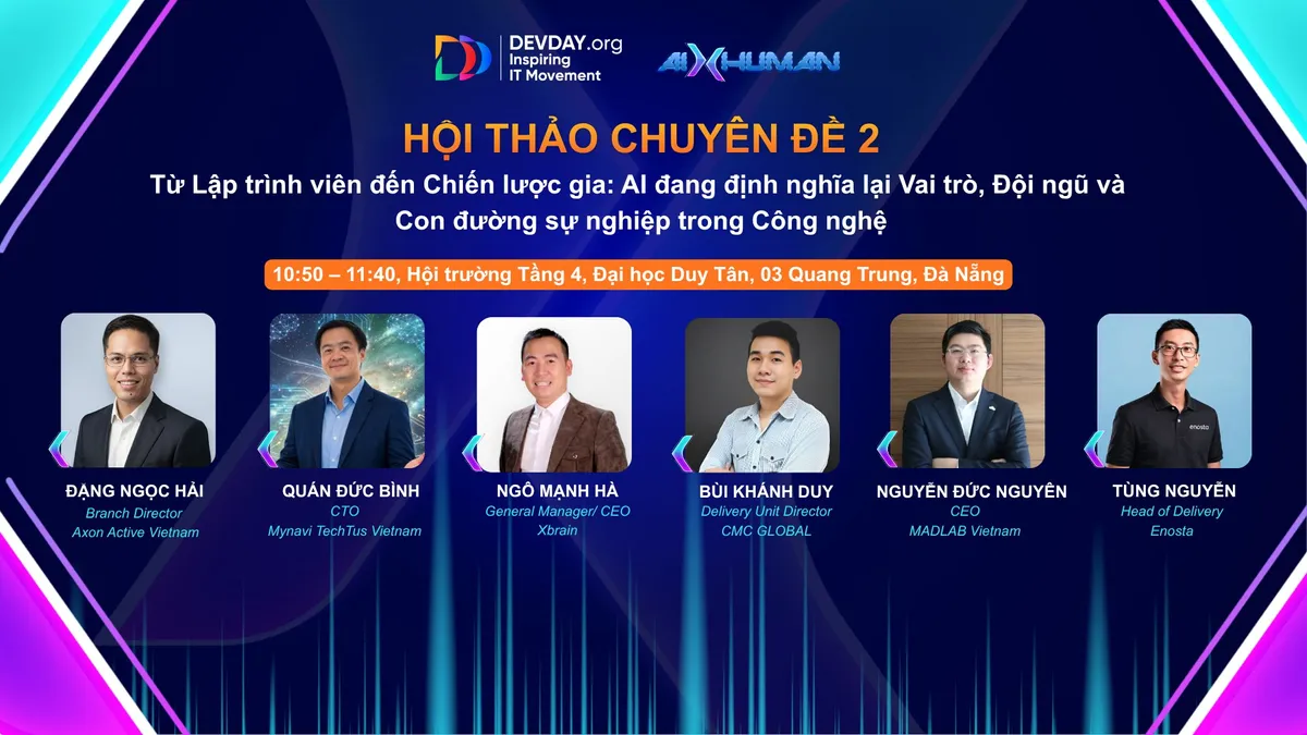 Lịch tr&igrave;nh Devday Đ&agrave; Nẵng 2026 c&ugrave;ng những gương mặt diễn giả uy t&iacute;n- Ảnh 3.