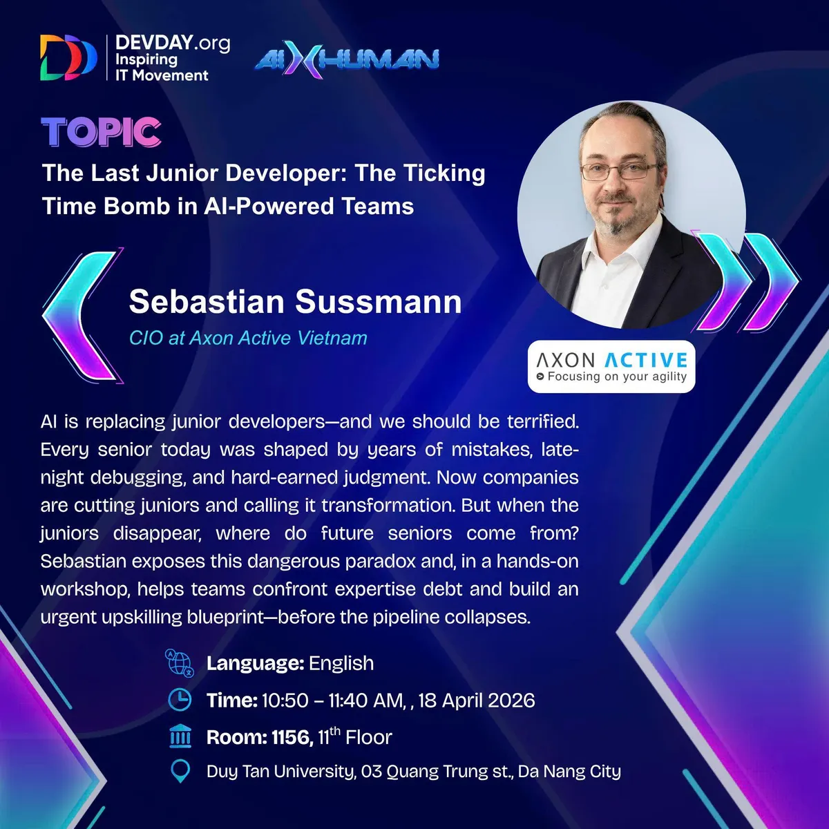 Lịch tr&igrave;nh Devday Đ&agrave; Nẵng 2026 c&ugrave;ng những gương mặt diễn giả uy t&iacute;n- Ảnh 2.