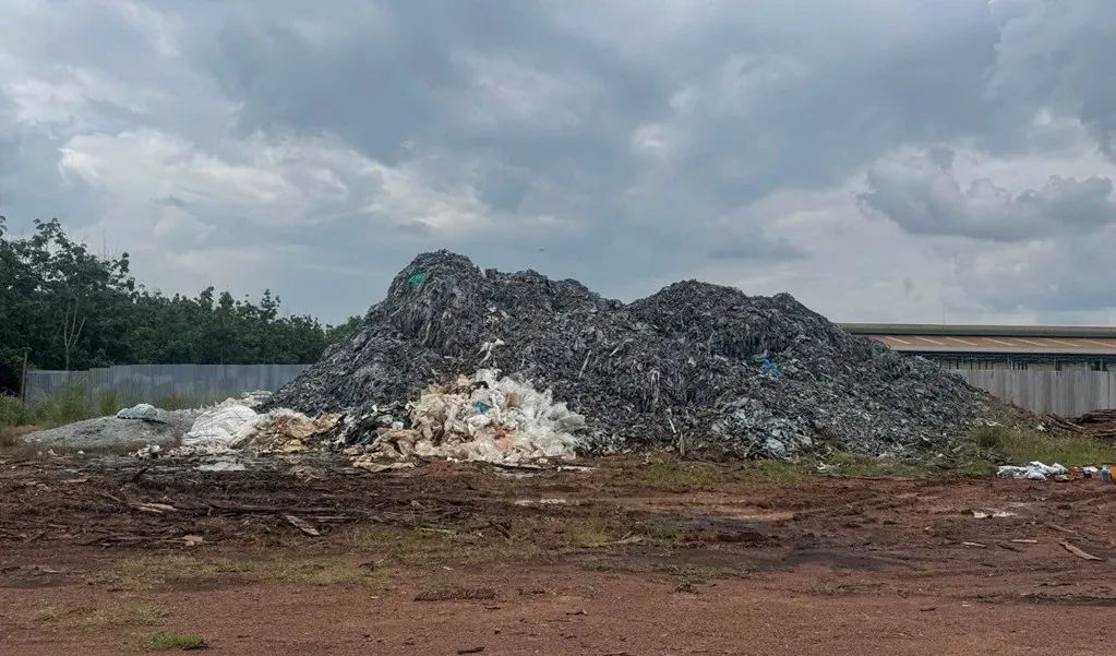 Bắt 2 đối tượng đổ hơn 500 tấn da b&ograve; h&ocirc;i thối g&acirc;y &ocirc; nhiễm m&ocirc;i trường  - Ảnh 1.