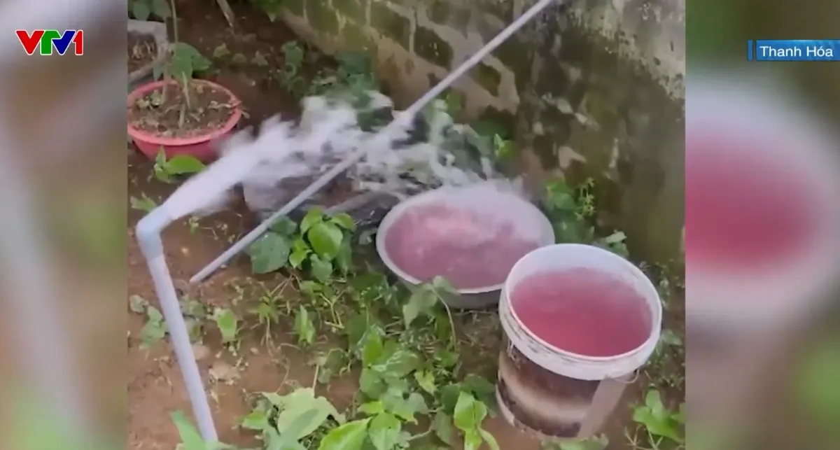 Bộ C&ocirc;ng an v&agrave;o cuộc l&agrave;m r&otilde; nước giếng khoan ở Thanh H&oacute;a đổi m&agrave;u t&iacute;m bất thường - Ảnh 1.