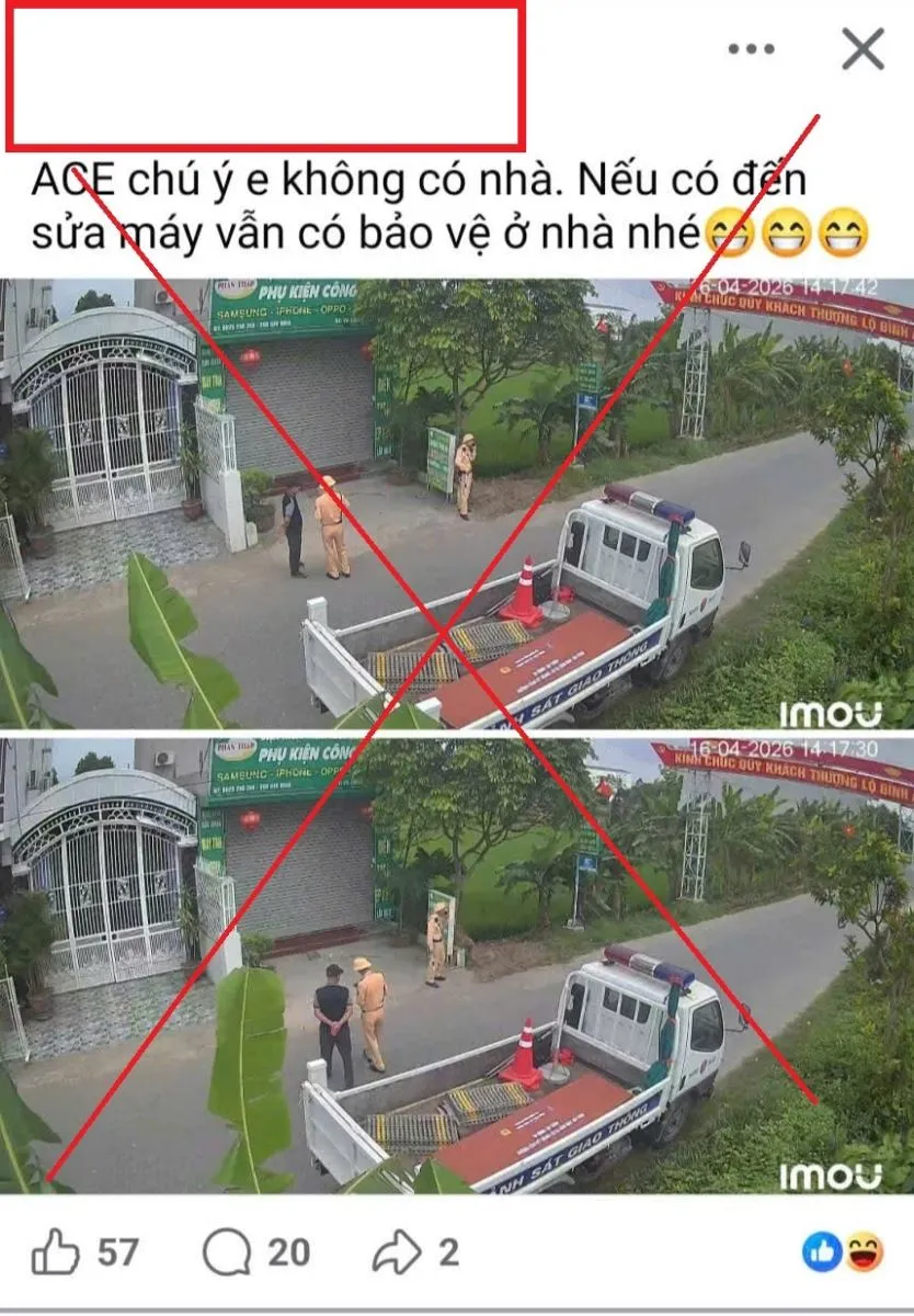 Đăng h&igrave;nh C&ocirc;ng an l&ecirc;n mạng, một người d&acirc;n ở Hưng Y&ecirc;n bị mời l&agrave;m việc - Ảnh 1.