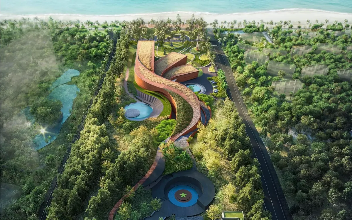 Bảo tàng được xây dựng trên diện tích khoảng 1,71ha, tọa lạc bên bờ vịnh Cam Ranh, tiếp giáp Khu tưởng niệm chiến sĩ Gạc Ma.