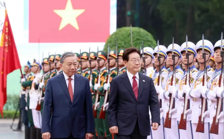 Tổng B&iacute; thư, Chủ tịch nước T&ocirc; L&acirc;m chủ tr&igrave; Lễ đ&oacute;n ch&iacute;nh thức Tổng thống H&agrave;n Quốc - Ảnh 5.