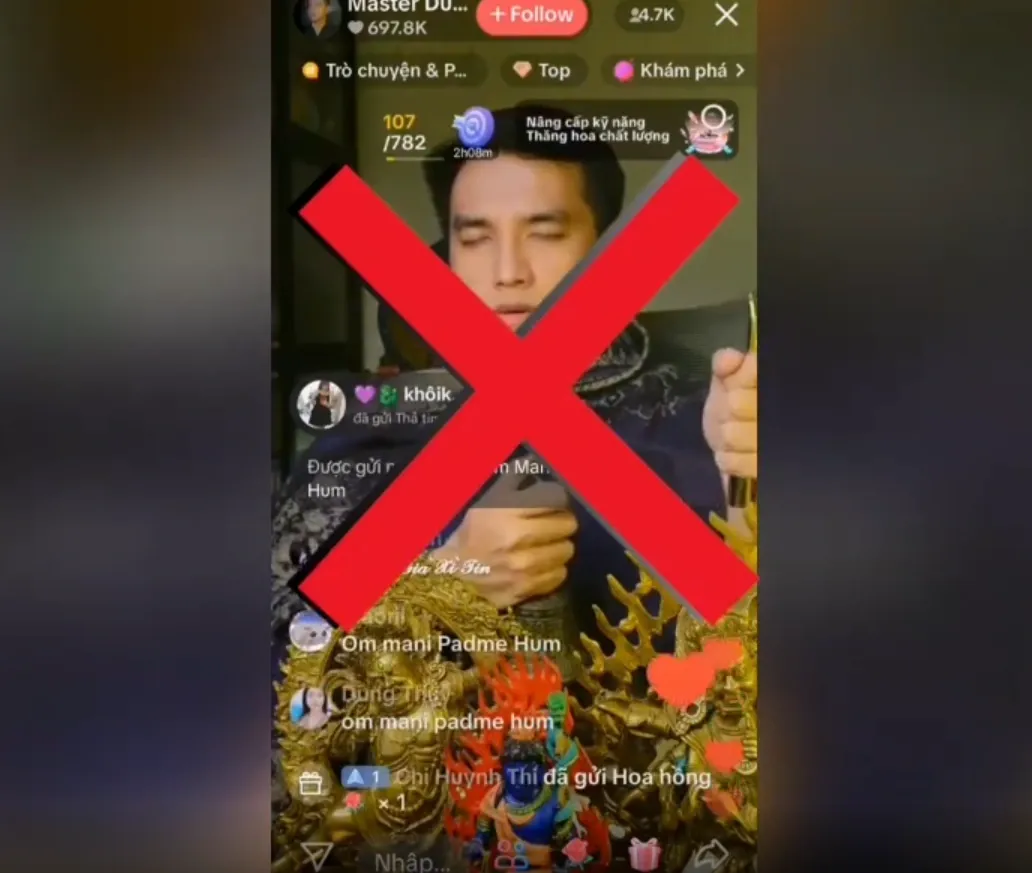 Khởi tố TikToker &ldquo;Master Dũng Văn&rdquo; v&igrave; lừa đảo bằng chi&ecirc;u tr&ograve; t&acirc;m linh- Ảnh 1.