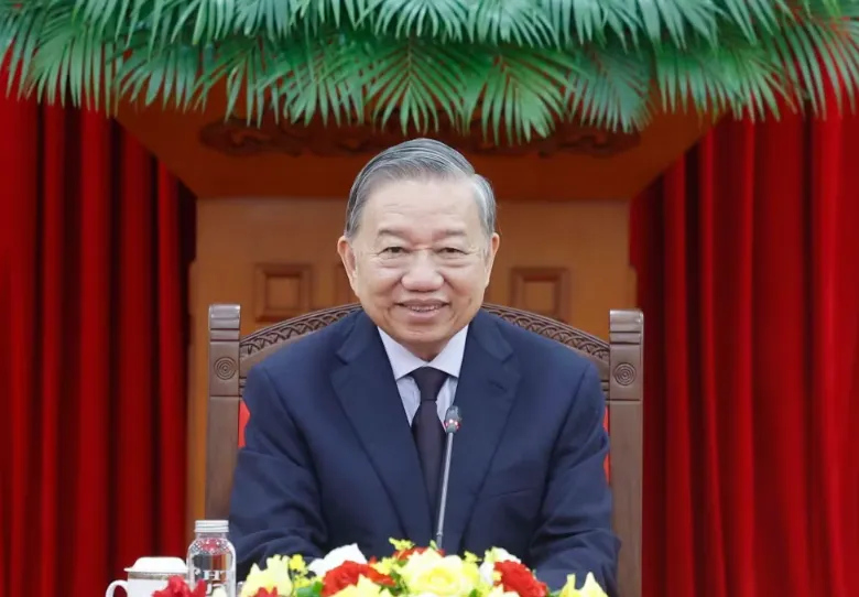 Tổng B&iacute; thư, Chủ tịch nước T&ocirc; L&acirc;m điện đ&agrave;m với Thủ tướng Australia - Ảnh 1.