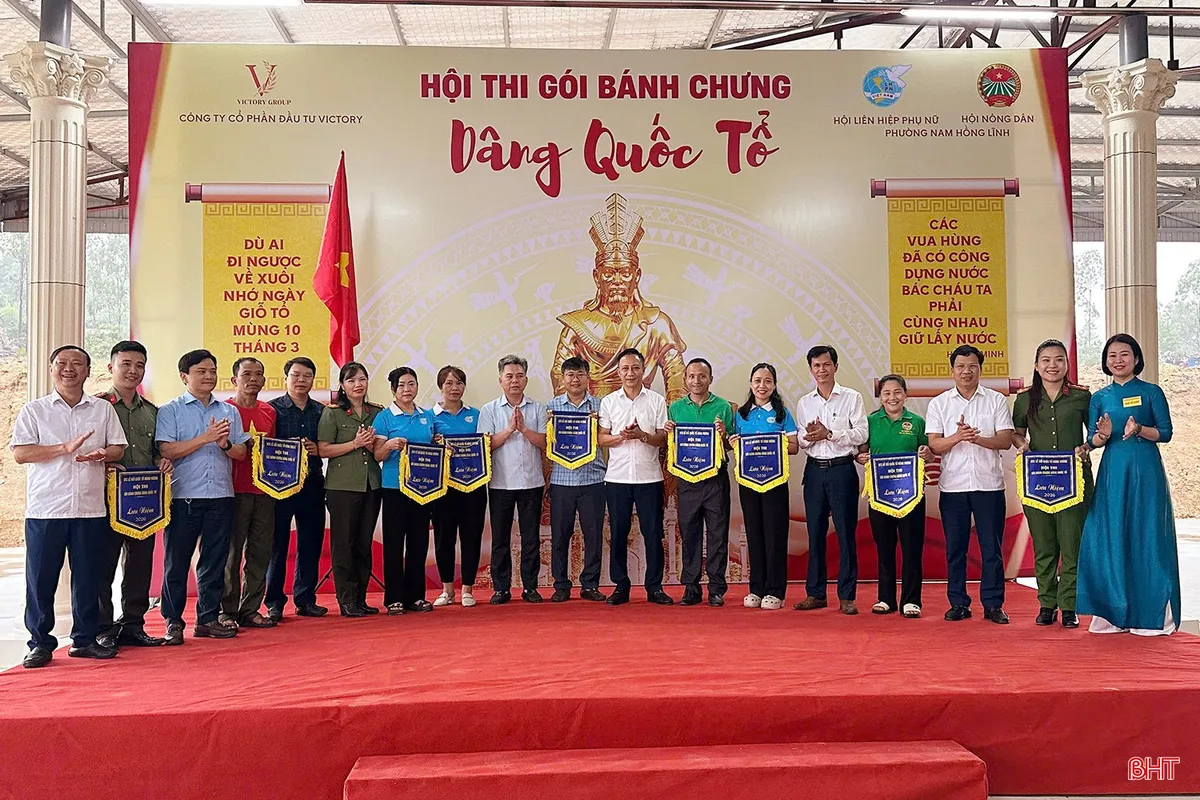 H&agrave; Tĩnh: Rộn r&agrave;ng hội thi g&oacute;i b&aacute;nh chưng d&acirc;ng Quốc Tổ- Ảnh 1.