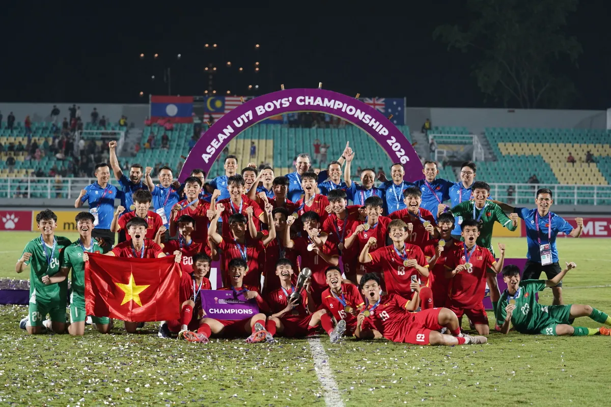 U17 Việt Nam v&ocirc; địch Đ&ocirc;ng Nam &Aacute; đầy thuyết phục, lập kỷ lục 4 lần đăng quang- Ảnh 1.