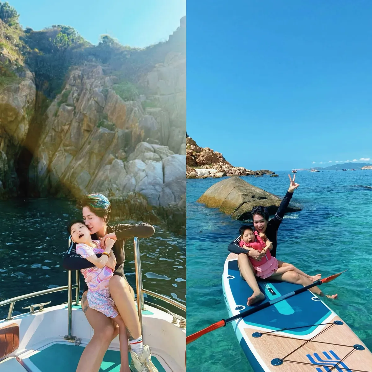 Sao Việt bước v&agrave;o kỳ nghỉ lễ d&agrave;i: H&ograve;a Minzy tung loạt ảnh c&ugrave;ng chồng Đại &uacute;y đi biển, g&acirc;y sốt mạng x&atilde; hội - Ảnh 2.