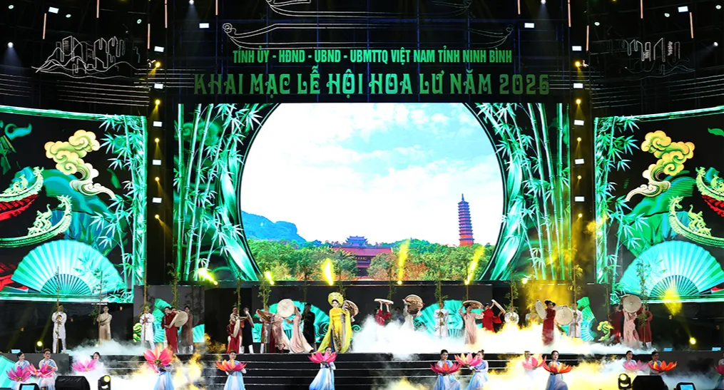 Ninh B&igrave;nh khai mạc Lễ hội Hoa Lư 2026: Linh kh&iacute; ng&agrave;n năm, vươn m&igrave;nh tỏa s&aacute;ng- Ảnh 6.