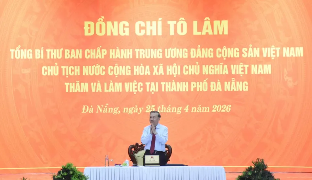 Tổng B&iacute; thư, Chủ tịch nước: Th&agrave;nh phố Đ&agrave; Nẵng cần tập trung biến dư địa mới th&agrave;nh năng lực tăng trưởng- Ảnh 1.