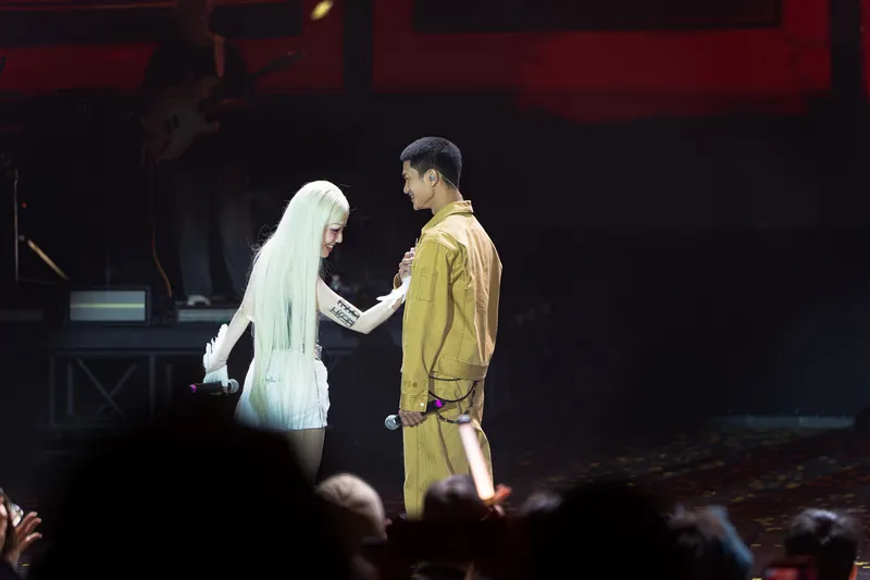 Nguyễn H&ugrave;ng h&aacute;t 'Cảm ơn người đ&atilde; thức c&ugrave;ng t&ocirc;i" với Ph&ugrave;ng Kh&aacute;nh Linh trong concert 3.500 kh&aacute;n giả- Ảnh 8.