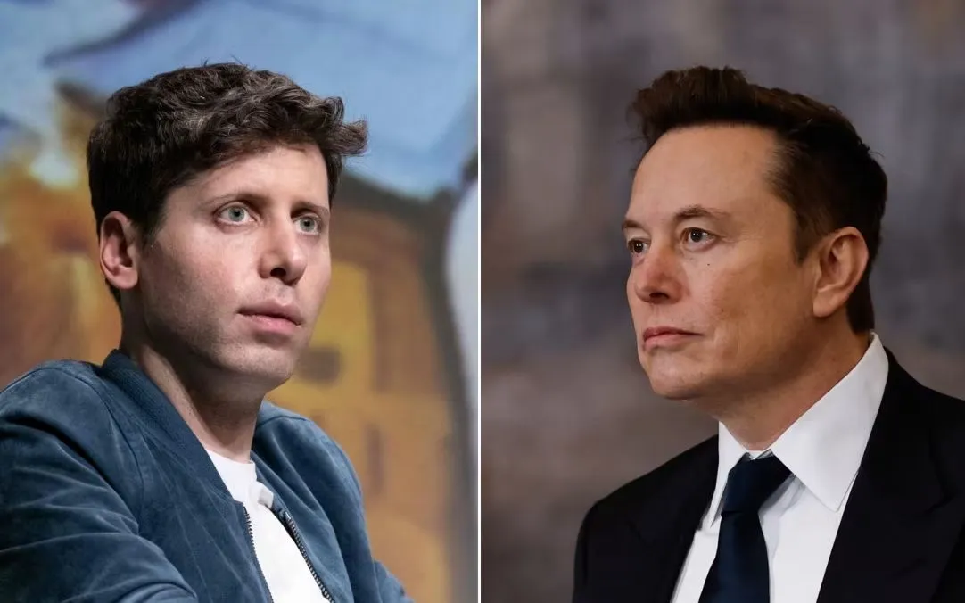 Từ trái sang: Sam Altman và Elon Musk. (Ảnh: AFP/Getty)