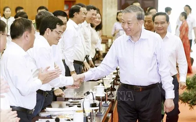 Tổng Bí thư, Chủ tịch nước Tô Lâm và các đại biểu. Ảnh: Thống Nhất/TTXVN