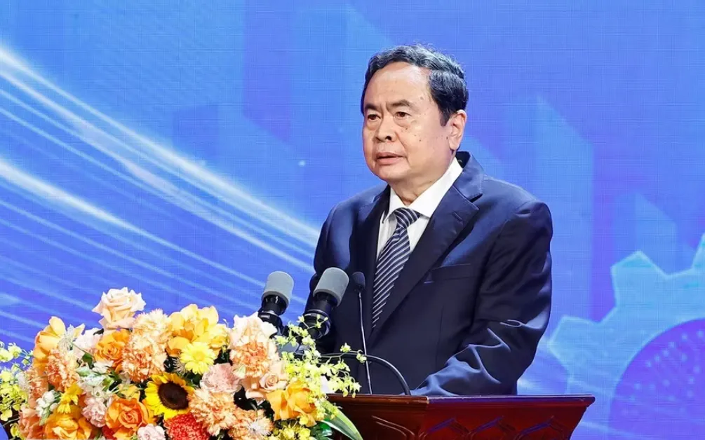 Chủ tịch Quốc hội Trần Thanh Mẫn phát biểu chỉ đạo. (Ảnh: TTXVN)