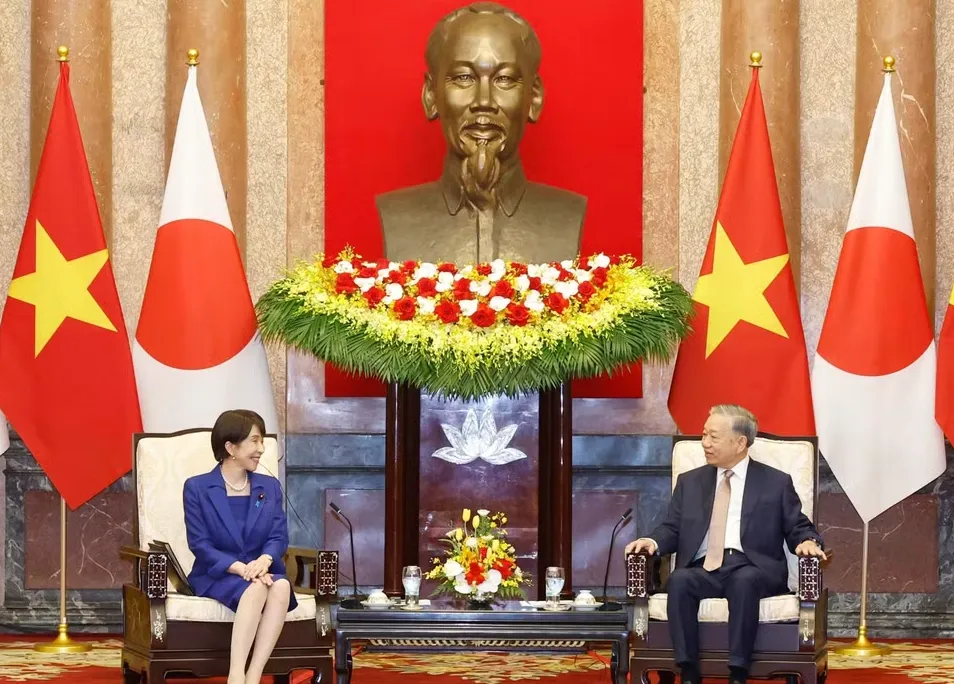 Tổng B&iacute; thư, Chủ tịch nước T&ocirc; L&acirc;m tiếp Thủ tướng Nhật Bản - Ảnh 2.
