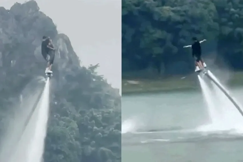 Ninh B&igrave;nh tạm dừng hoạt động flyboard sau sự cố 2 người gặp nạn ở hồ N&uacute;i Lớ - Ảnh 1.