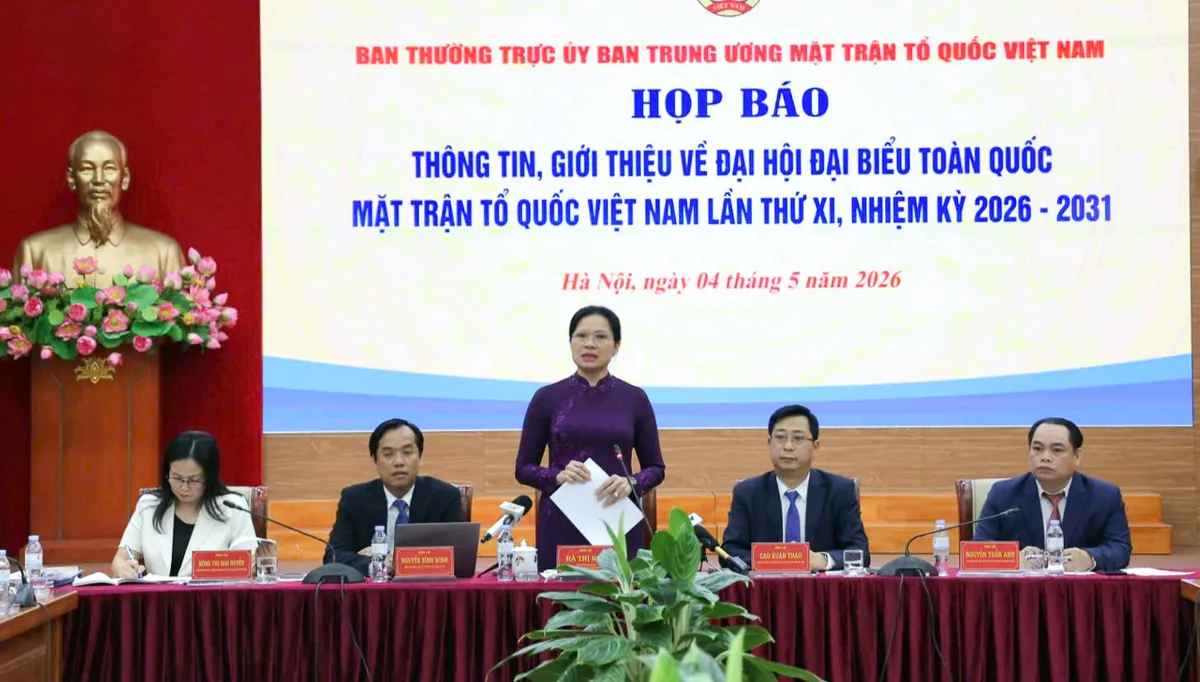 Đại hội đại biểu to&agrave;n quốc Mặt trận Tổ quốc Việt Nam lần thứ XI diễn ra từ 11-13/5 - Ảnh 2.