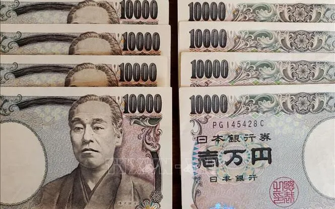 Đồng yen của Nhật Bản. Ảnh: Kyodo/TTXVN