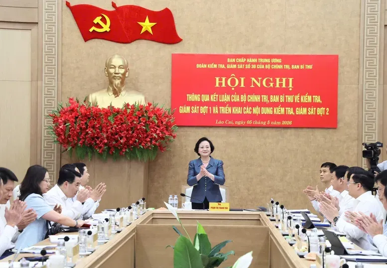 Ph&oacute; Thủ tướng Phạm Thị Thanh Tr&agrave;: L&agrave;o Cai phải thực hiện bằng được ba &ldquo;ph&aacute;p lệnh ch&iacute;nh trị&rdquo;- Ảnh 1.